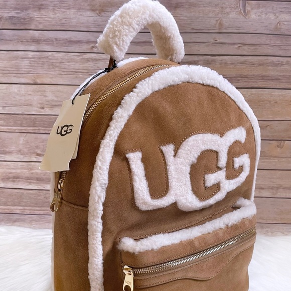 UGG Dannie Sheepskin Backpack In Chestnut - Picture 10 of 10